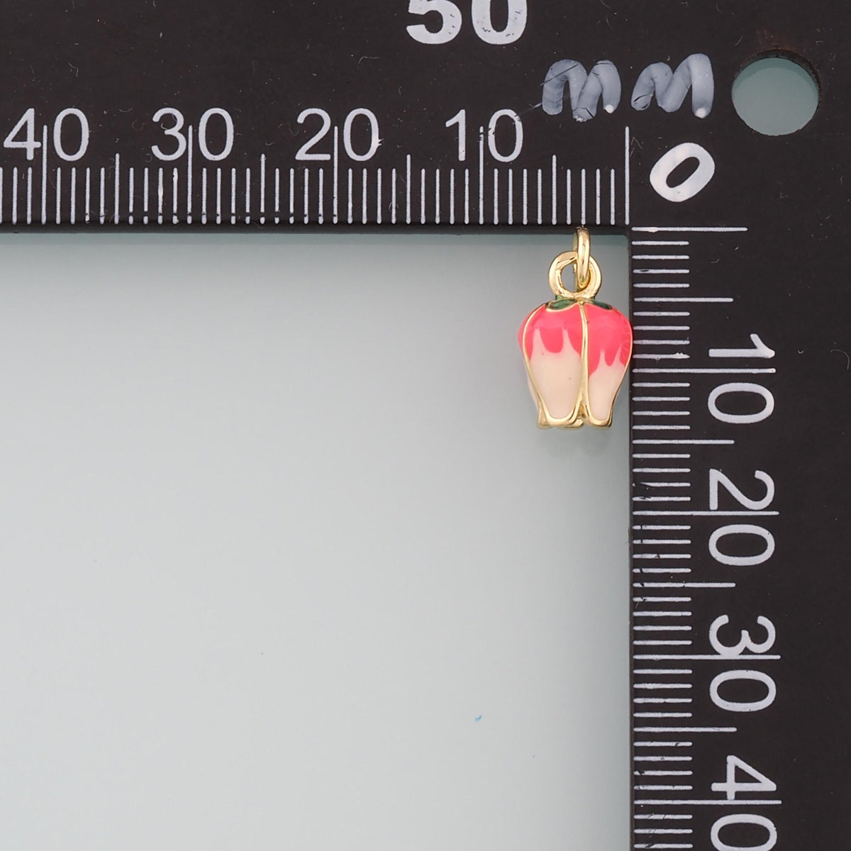 18K Gold Filled Flower Enamel Charm Pendant for Jewelry Making