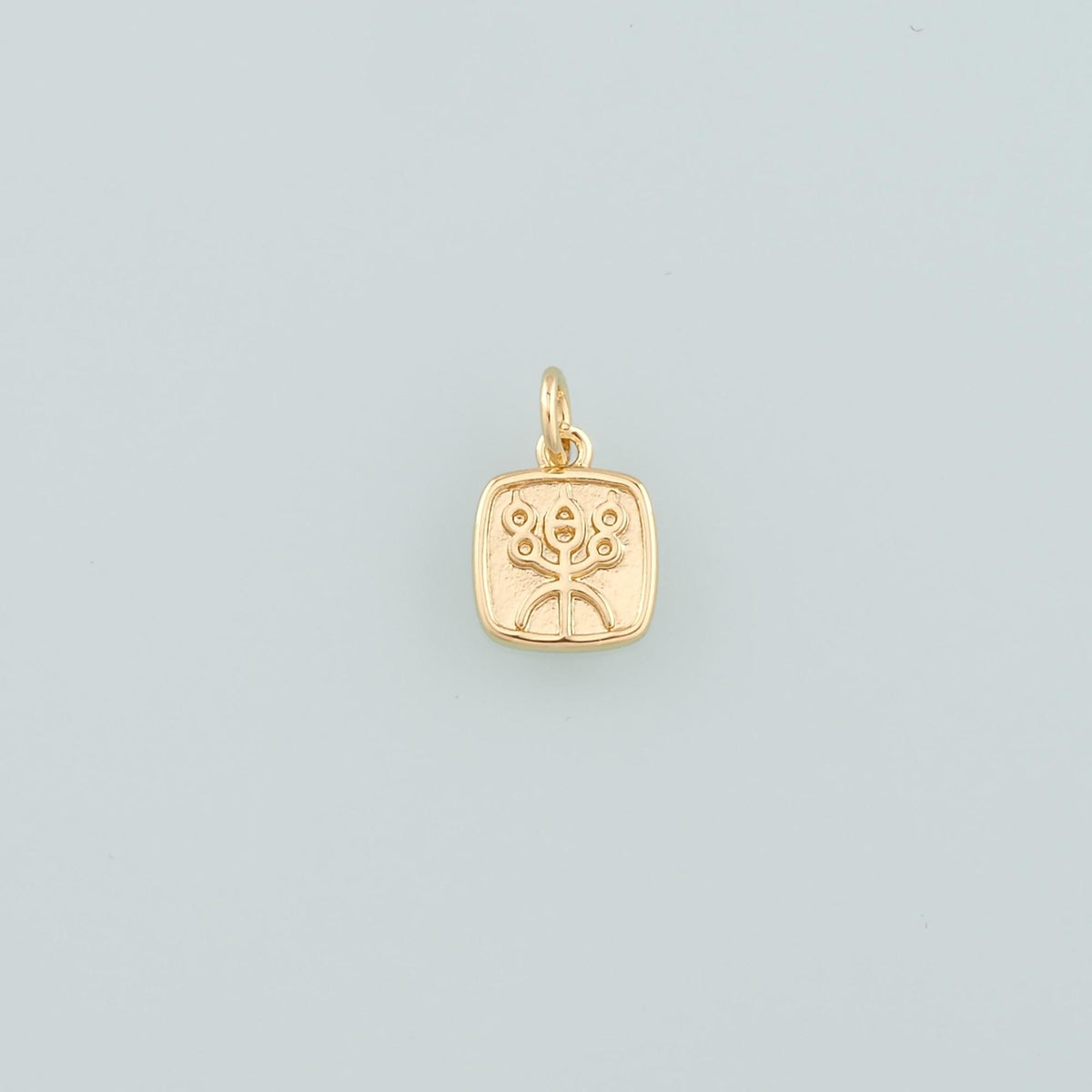 Gold Lotus Charms,18K Gold Filled Lotus Pendant,Dainty Lotus Charm Bracelet Necklace for DIY Jewelry Making Supply