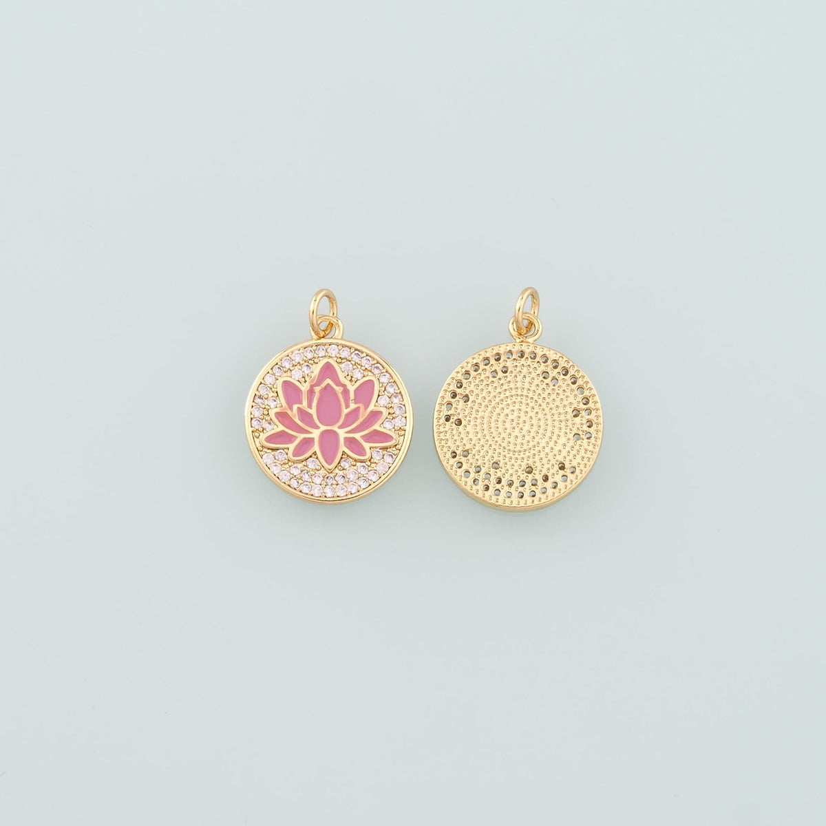 18K Gold Filled Hand Enamel Charm Pendant for Jewelry Making