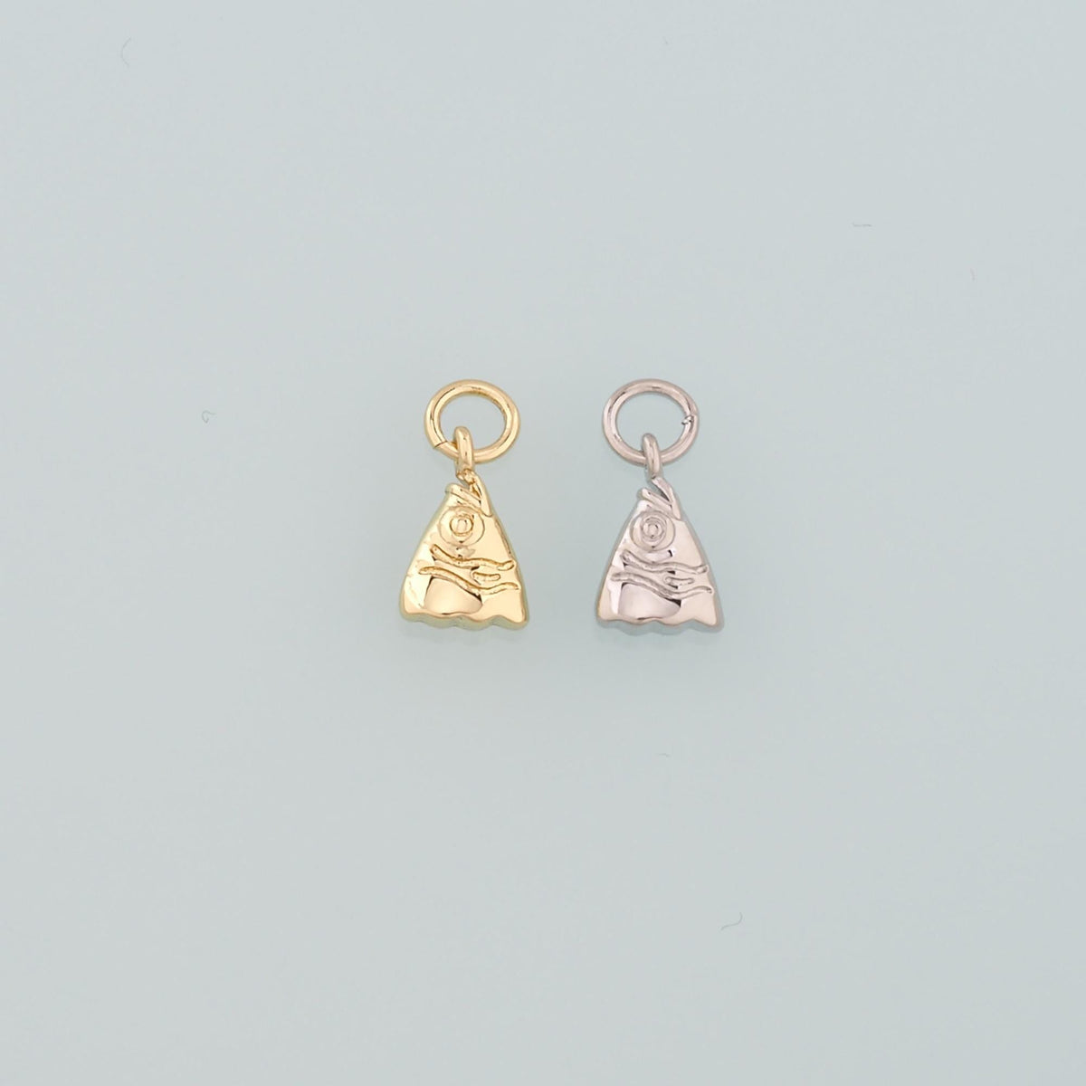 Gold Fish Charms,18K Gold Filled Fish Head Pendant,Dainty Fish Charm Bracelet Necklace for DIY Jewelry Making Supply