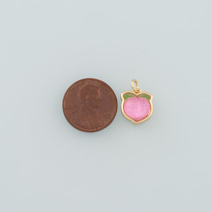 18K Gold Filled Hand Enamel Charm Pendant for Jewelry Making