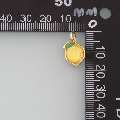 Gold Watermelon Grapes Charms,18K Gold Filled Fruit Pendant,Enamel Fruit Charm Bracelet Necklace for DIY Jewelry Making Suppl