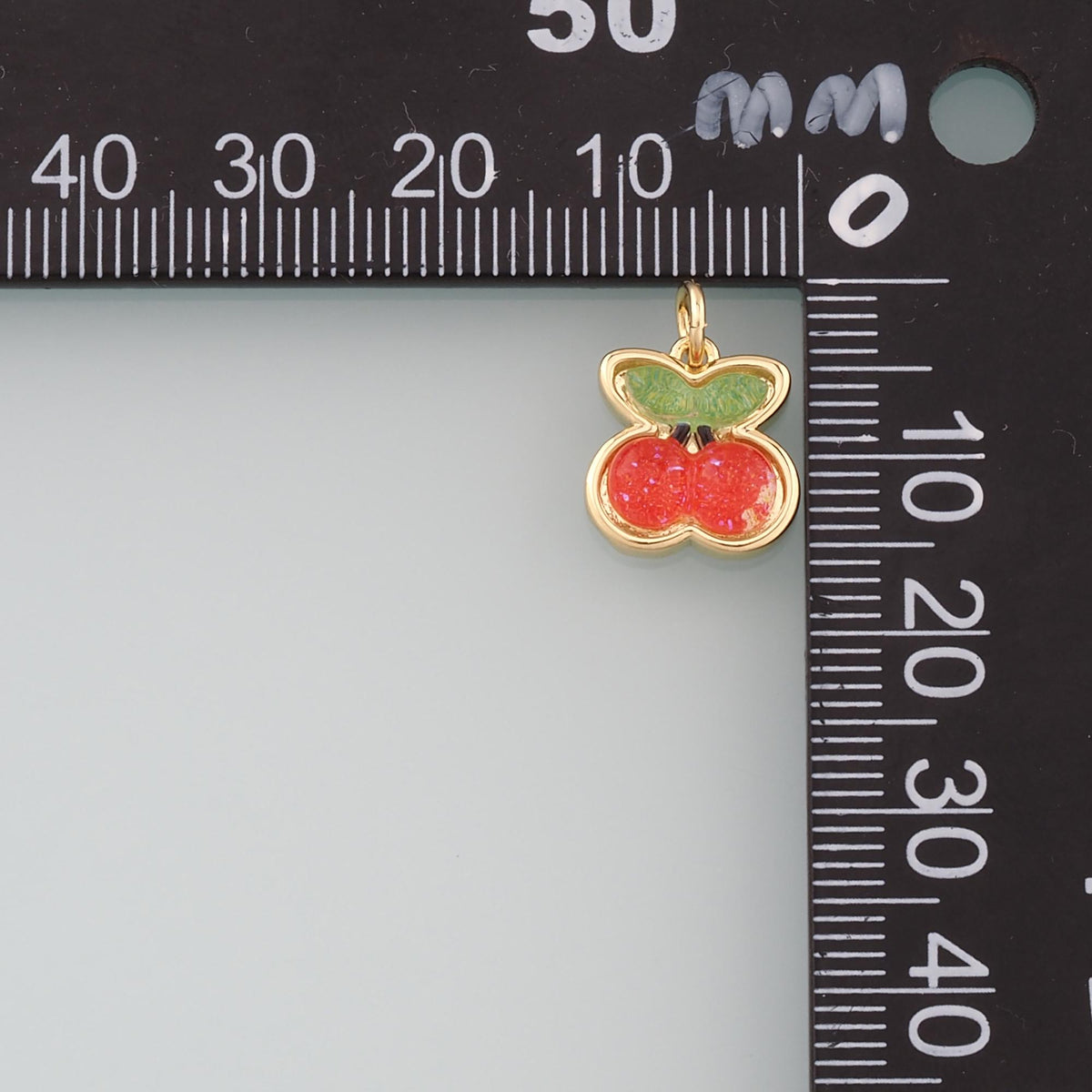 18K Gold Filled Hand Enamel Charm Pendant for Jewelry Making