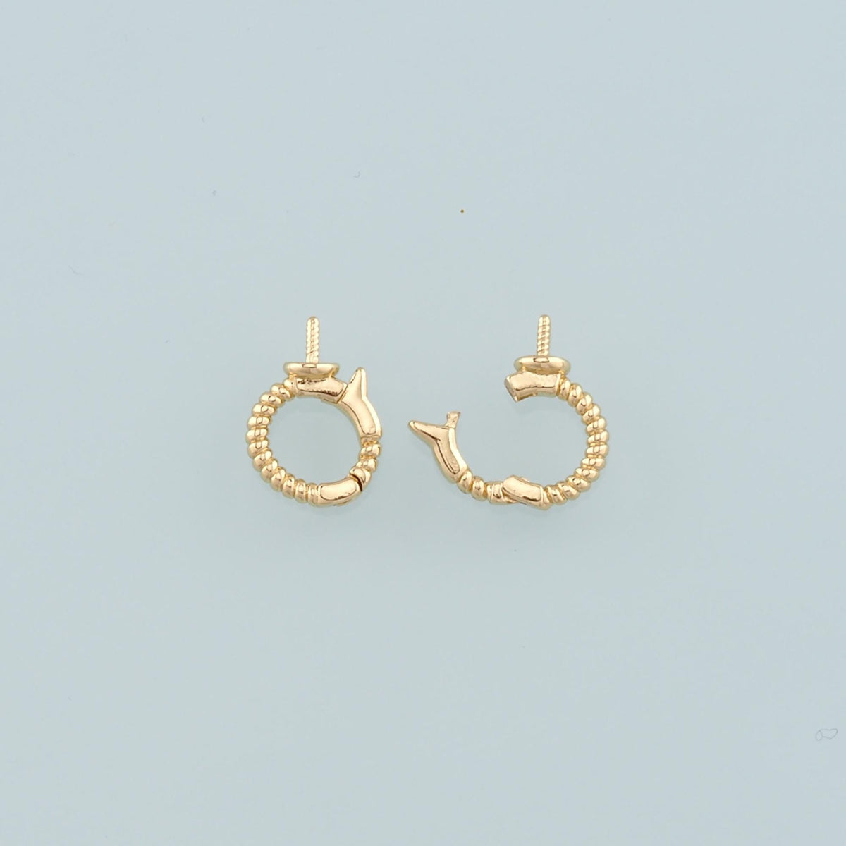 18K Gold Filled Round Snap Clasp,Carabiner Lock Connector,Spring Push Gate for DIY Jewelry Clasp Finding Necklace Bracelet