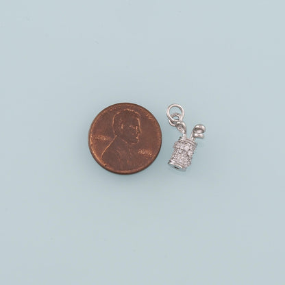 18K Gold Filled Cubic Zirconia Charm Pendant for Jewelry Making