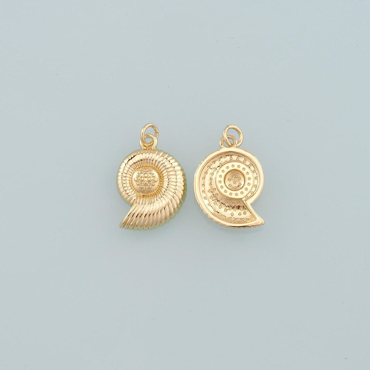 Gold Conch Charms,18K Gold Filled Conch Pendant,Conch Shell Charm Bracelet Necklace for DIY Jewelry Making Supply