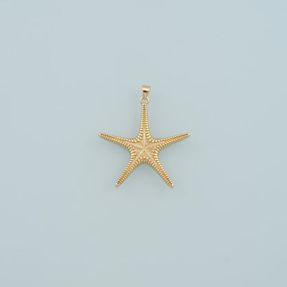 Gold Starfish Charms,18K Gold Filled Sea star Pendant,Starfish Charm Bracelet Necklace for DIY Jewelry Making Supply