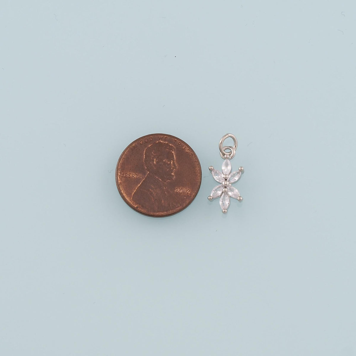 Gold Flower Charms,18K Gold Filled Flower Pendant,Flower Charm Bracelet Necklace for DIY Jewelry Making Supply