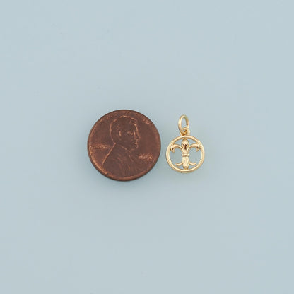 18K Gold Filled Geometry Pendant,Geometry Charm Bracelet Necklace for DIY Jewelry Making Supply