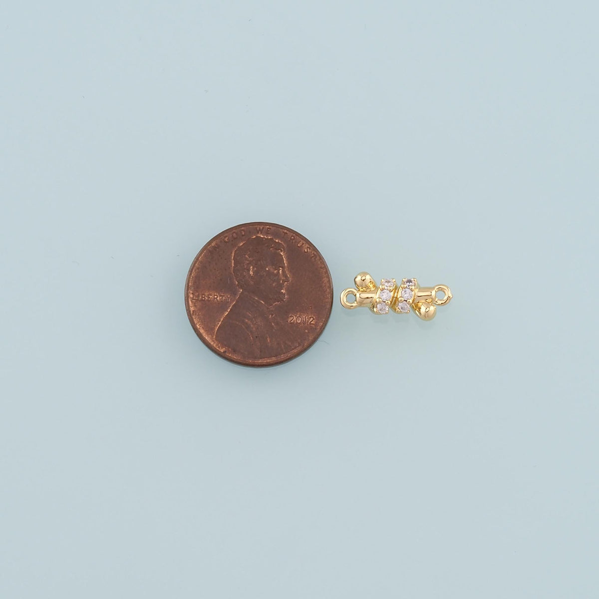 18K Gold Filled Hand CZ Charm Pendant for Jewelry Making