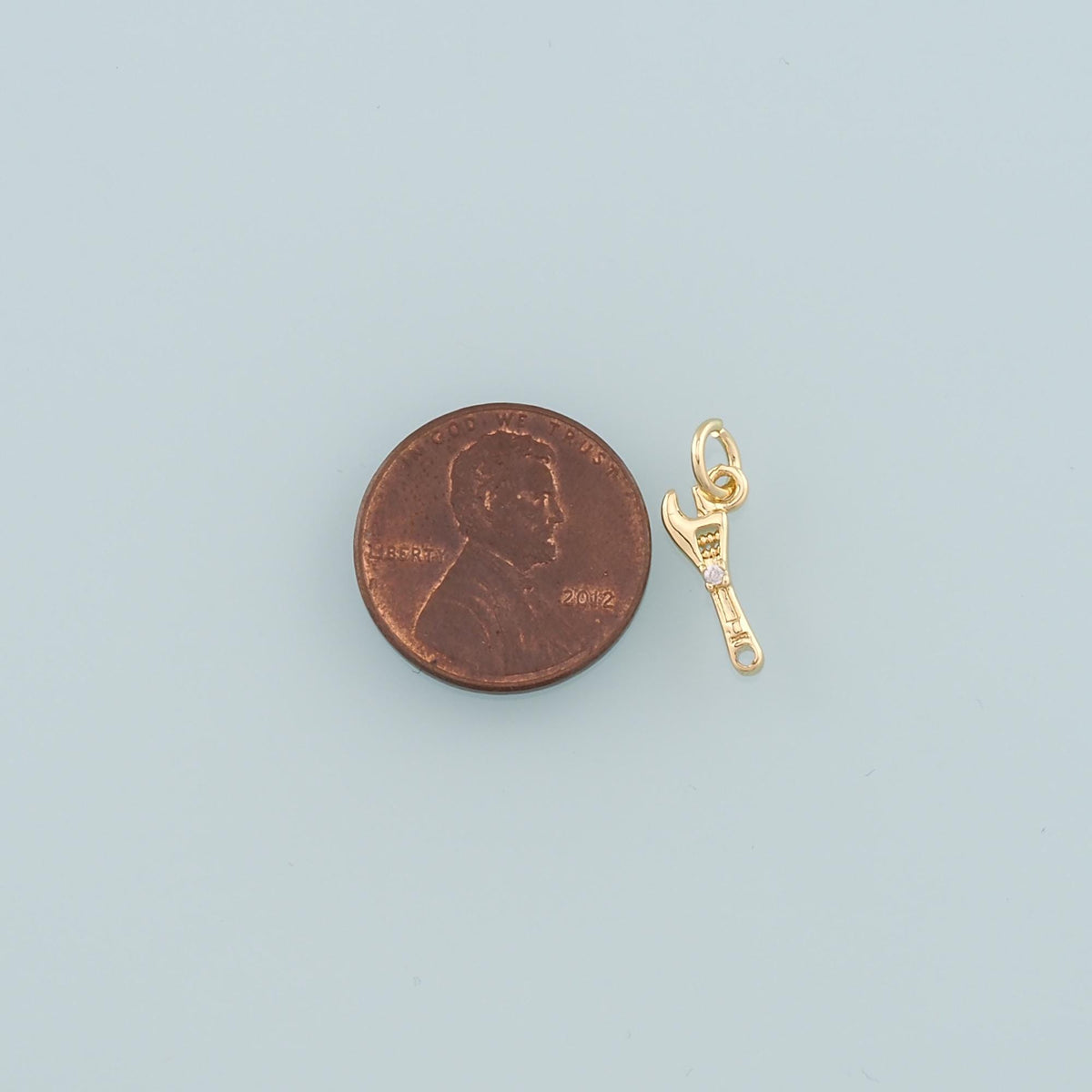 18K Gold Filled Hand CZ Charm Pendant for Jewelry Making