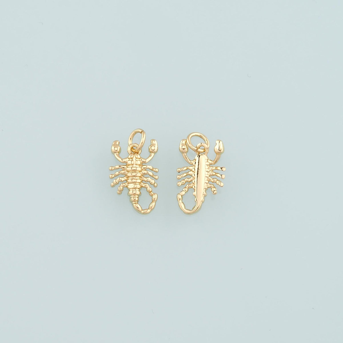 18K Gold Filled Scorpion Pendant,Dainty Scorpion Charm Bracelet Necklace for DIY Jewelry Making Supply
