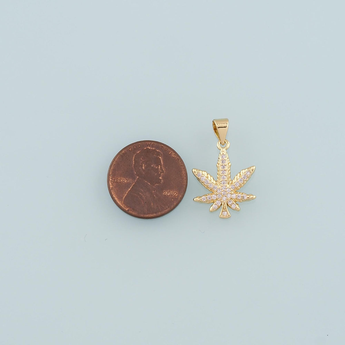 Gold Maple Leaf Charms,18K Gold Filled Maple Leaf Pendant,CZ Maple Leaf Charm Bracelet Necklace for DIY Jewelry Making Supply