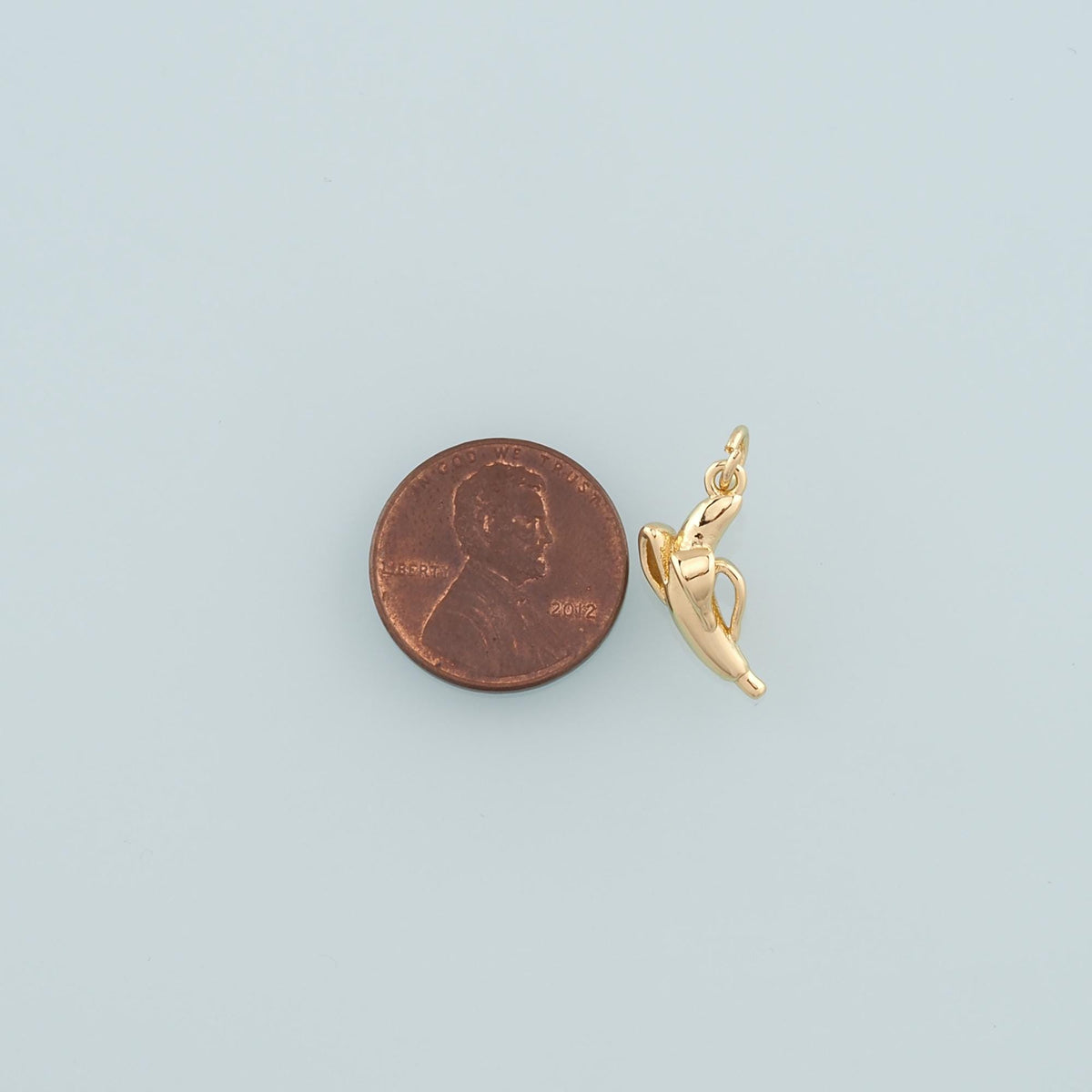 Gold Banana Charms,18K Gold Filled Banana Pendant,Fruit Charm Bracelet Necklace for DIY Jewelry Making Supply