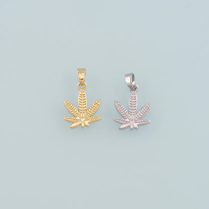 18K Gold Filled Leaf Charm Pendant for Jewelry Making