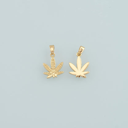 18K Gold Filled Leaf Charm Pendant for Jewelry Making