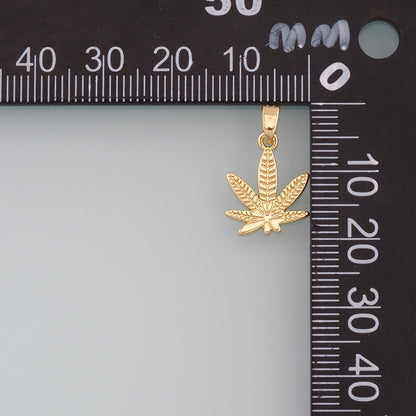 18K Gold Filled Leaf Charm Pendant for Jewelry Making