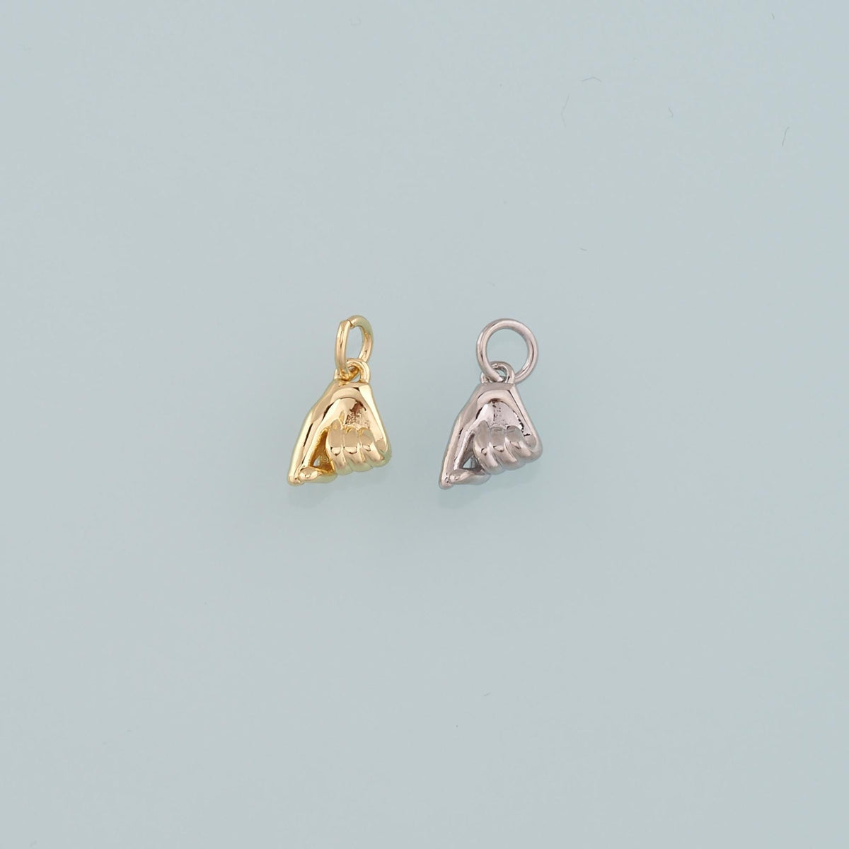 18K Gold Filled Hand Charm Pendant for Jewelry Making