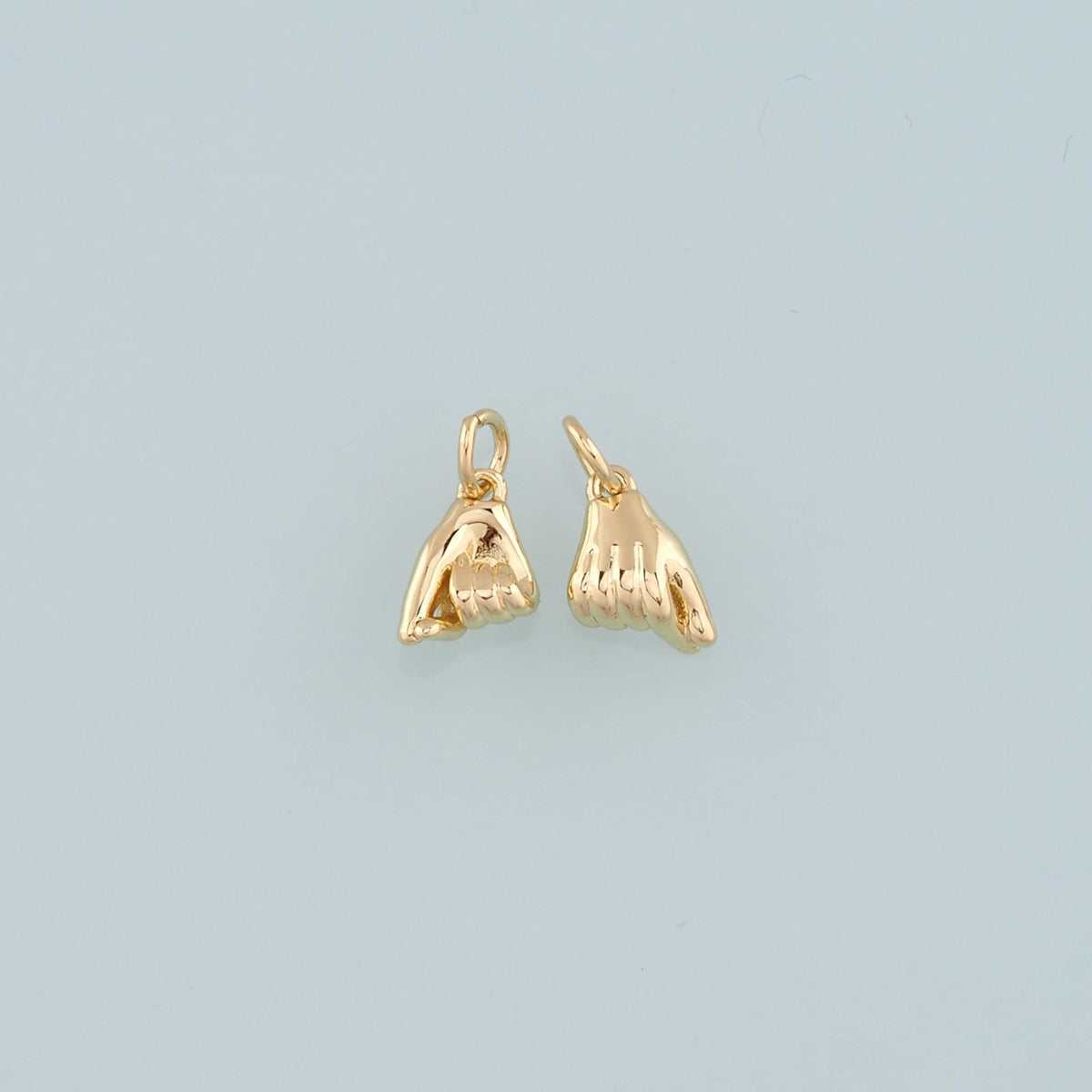 18K Gold Filled Hand Charm Pendant for Jewelry Making