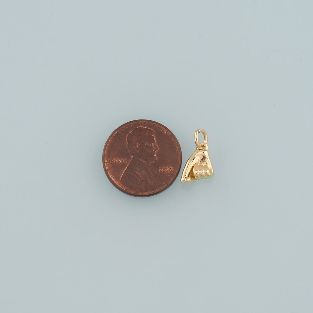 18K Gold Filled Hand Charm Pendant for Jewelry Making