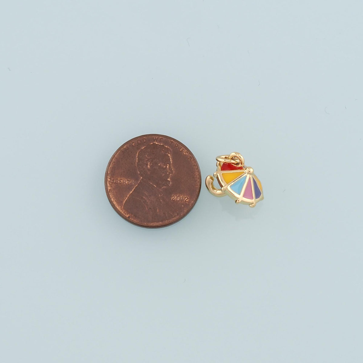 18K Gold Filled Enamel Charm Pendant for Jewelry Making