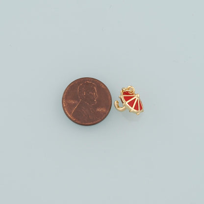 18K Gold Filled Enamel Charm Pendant for Jewelry Making