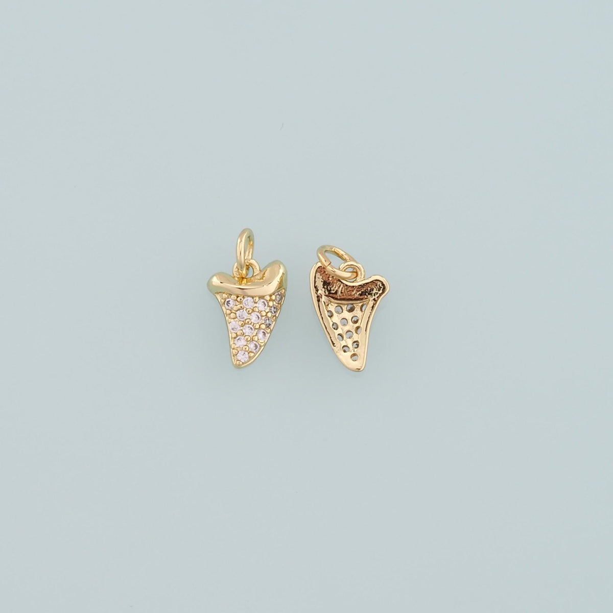 18K Gold Filled Cubic Zirconia Charm Pendant for Jewelry Making