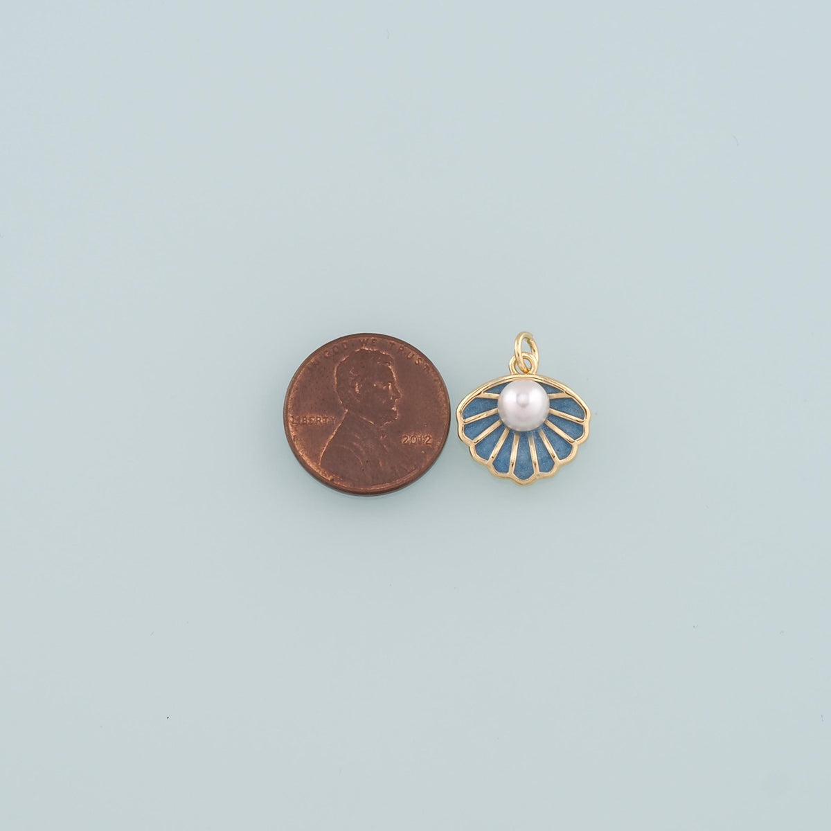 Gold Shell Charms,18K Gold Filled Pearl Scallop Pendant,Enamel Conch Shell Charm Bracelet Necklace for DIY Jewelry Making Sup