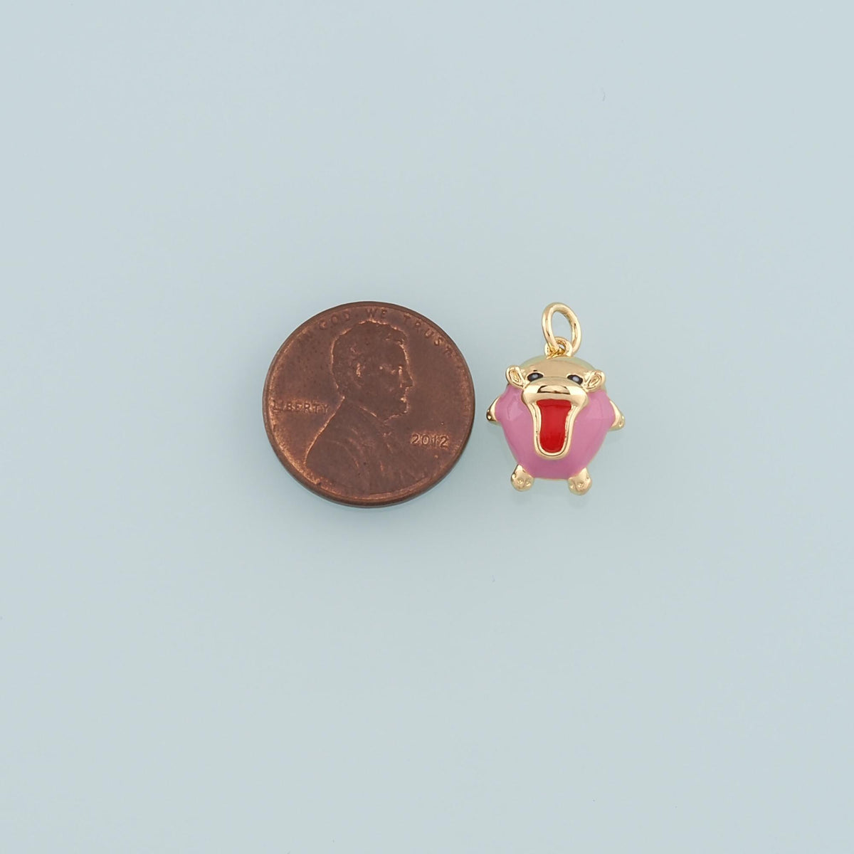 18K Gold Filled Hand Enamel Charm Pendant for Jewelry Making
