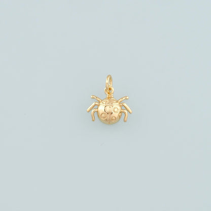 18K Gold Filled Spider Pendant,Dainty Spider Charm Bracelet Necklace for DIY Jewelry Making Supply