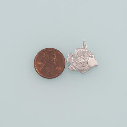 Gold Fish Charms,18K Gold Filled Fish Pendant,Cute Fish Charm Bracelet Necklace for DIY Jewelry Making Supply