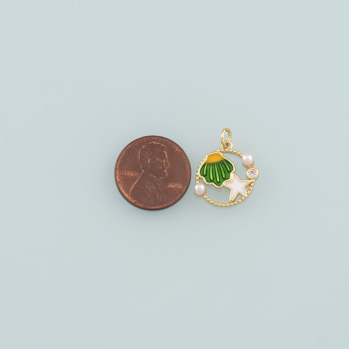 18K Gold Filled Star Enamel Charm Pendant for Jewelry Making