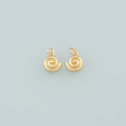 Gold Conch Charms,18K Gold Filled Conch Pendant,Conch Shell Charm Bracelet Necklace for DIY Jewelry Making Supply