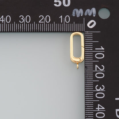 18K Gold Filled Oval Clasp for Jewelry Making