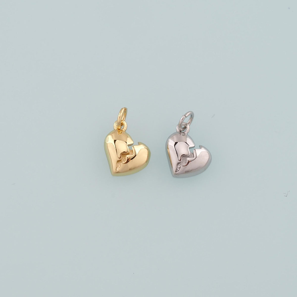 18K Gold Filled Heart Charm Pendant for Jewelry Making