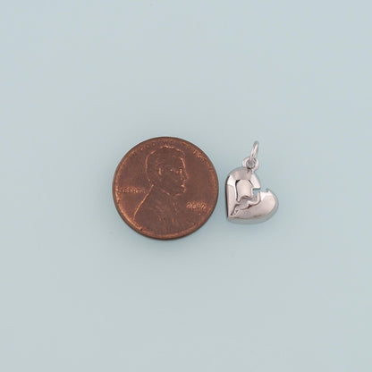 18K Gold Filled Heart Charm Pendant for Jewelry Making