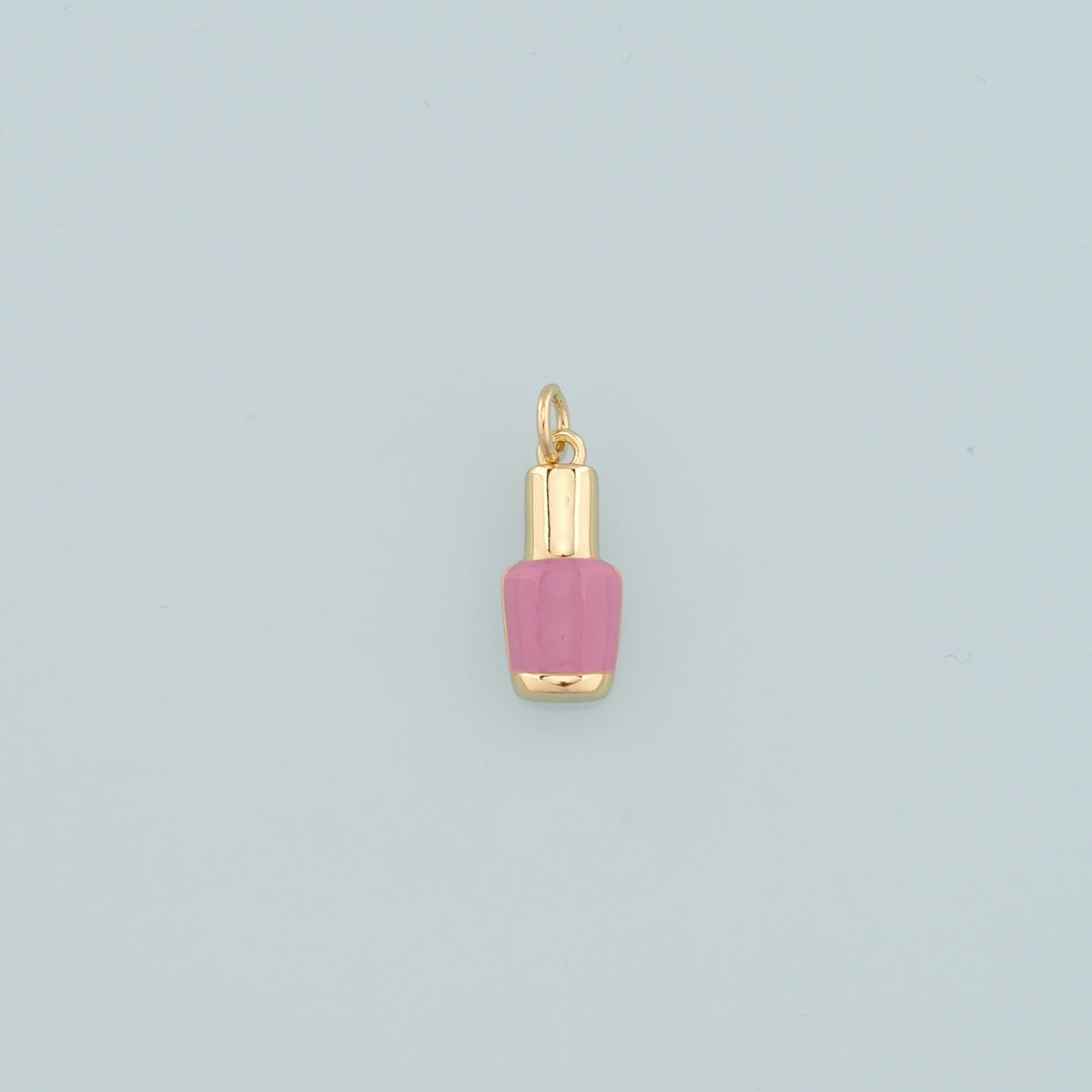 Gold Manicure Charms,18K Gold Filled Nail Polish Pendant,Enamel Nail Polish Charm Bracelet Necklace for DIY Jewelry Making Su