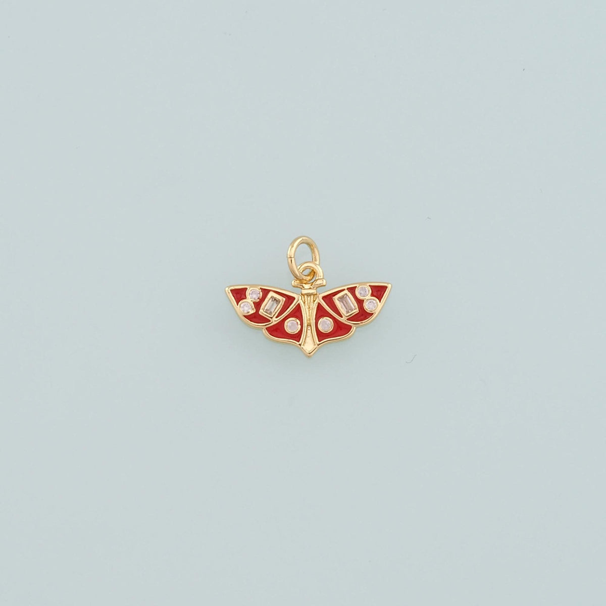 Gold Butterfly Charms,18K Gold Filled Butterfly Pendant,Enamel Butterfly Charm Bracelet Necklace for DIY Jewelry Making Suppl