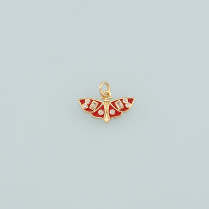 Gold Butterfly Charms,18K Gold Filled Butterfly Pendant,Enamel Butterfly Charm Bracelet Necklace for DIY Jewelry Making Suppl