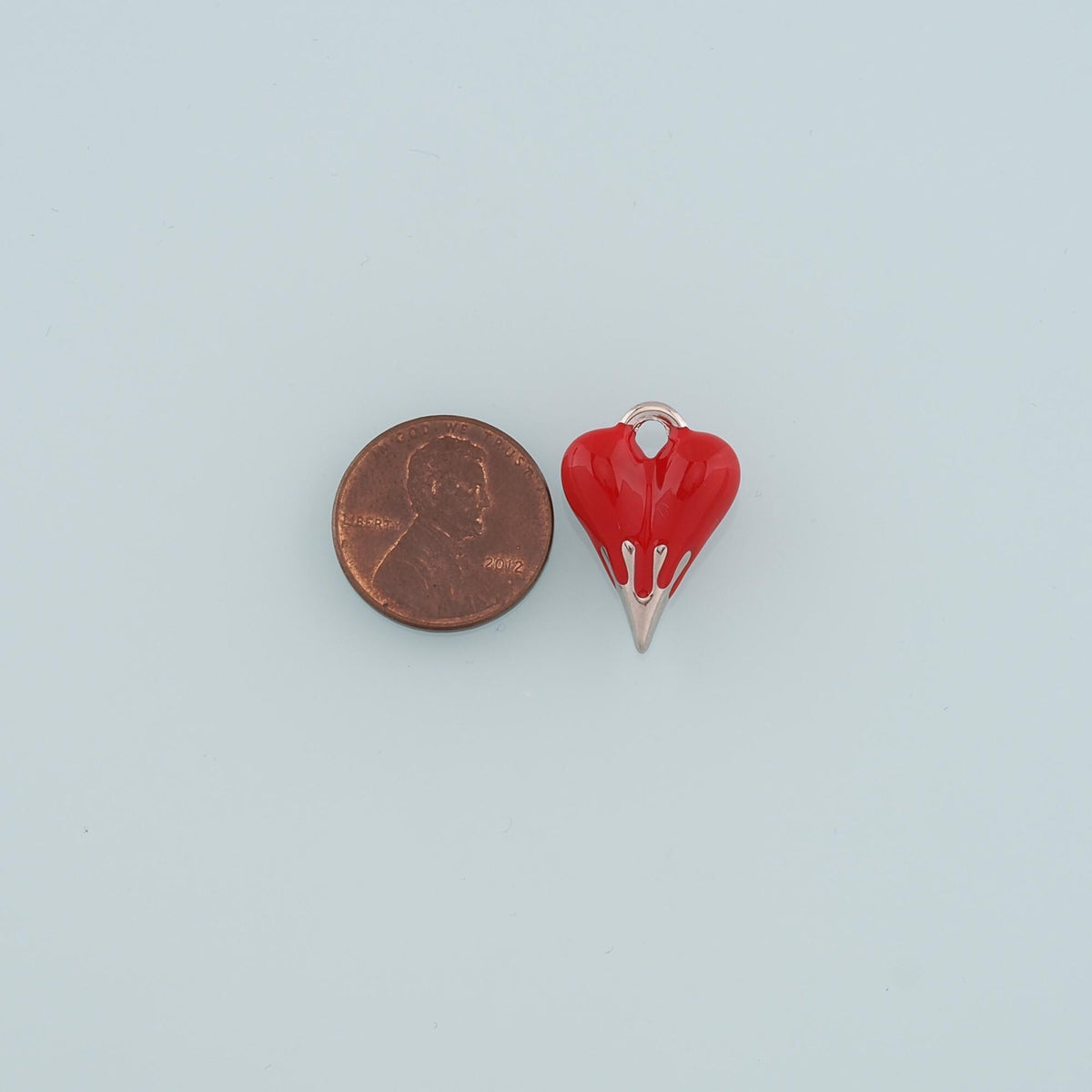 18K Gold Filled Heart Enamel Charm Pendant for Jewelry Making