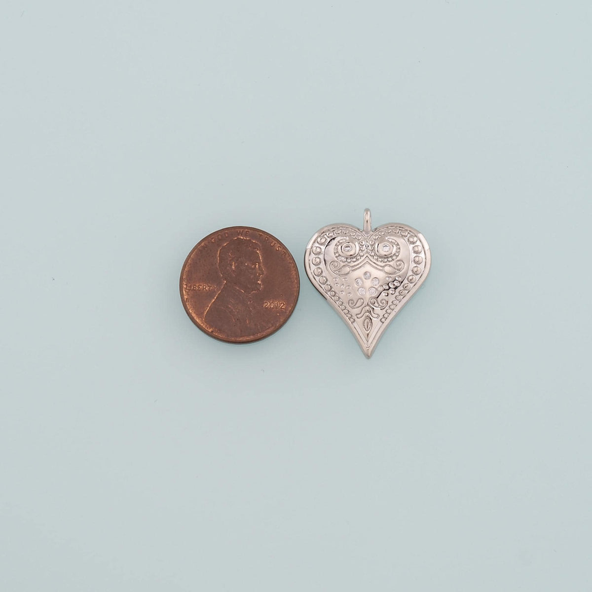 Gold Heart Charms,18K Gold Filled Heart Pendant,CZ Micro Pave Heart Charm Bracelet Necklace for DIY Jewelry Making Supply