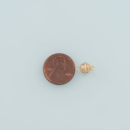 18K Gold Filled Hand CZ Charm Pendant for Jewelry Making