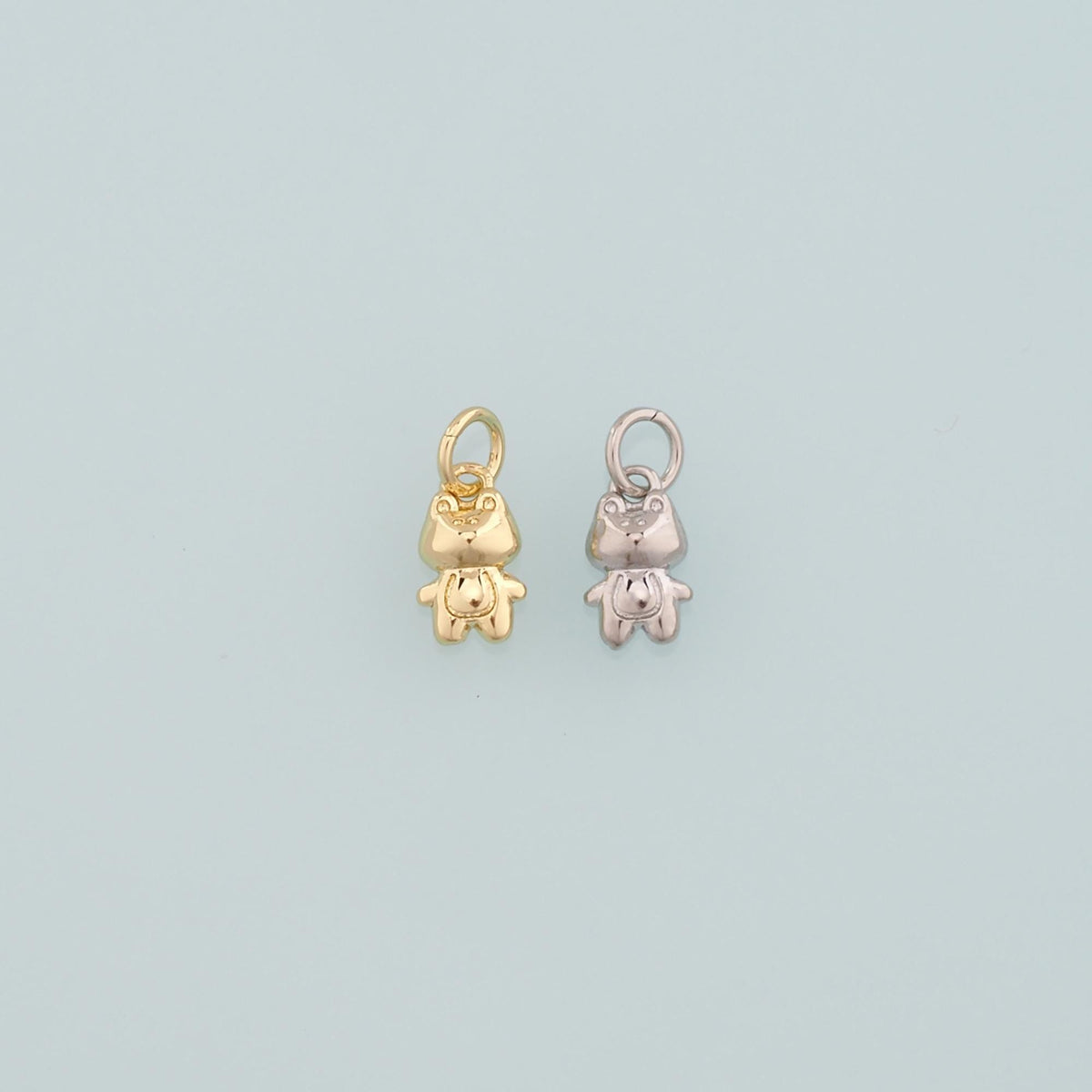 Gold Animal Charms,18K Gold Filled Frog Pendant,Frog Charm Bracelet Necklace for DIY Jewelry Making Supply