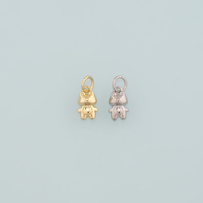Gold Animal Charms,18K Gold Filled Frog Pendant,Frog Charm Bracelet Necklace for DIY Jewelry Making Supply