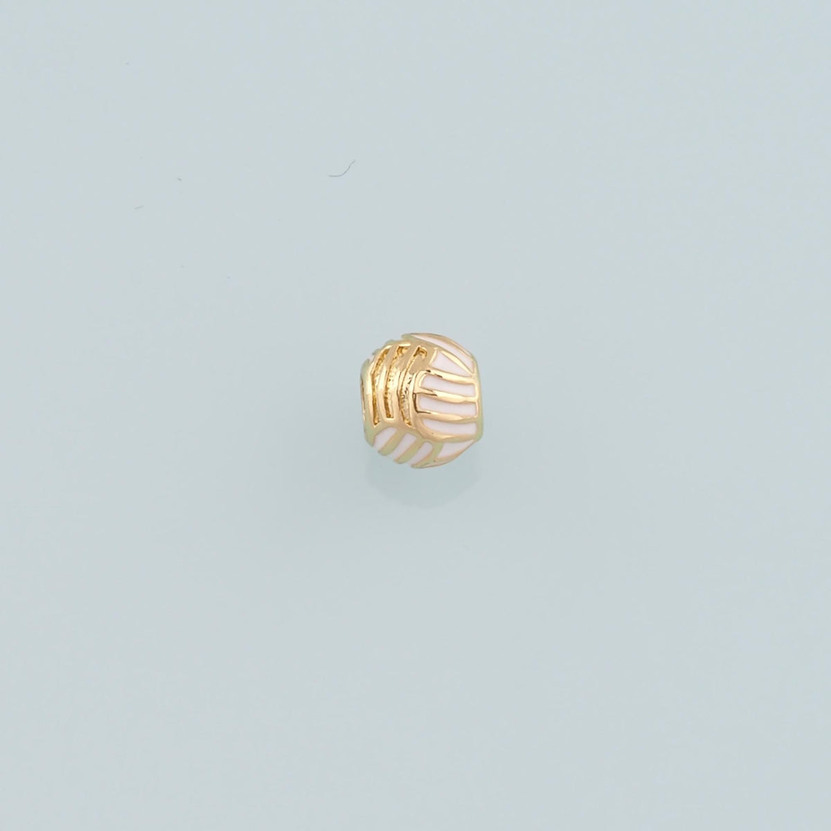 18K Gold Filled Volleyball Spacer Bead,Enamel Ball Charm Bracelet Necklace for DIY Jewelry Making Supply