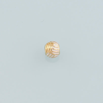 18K Gold Filled Volleyball Spacer Bead,Enamel Ball Charm Bracelet Necklace for DIY Jewelry Making Supply