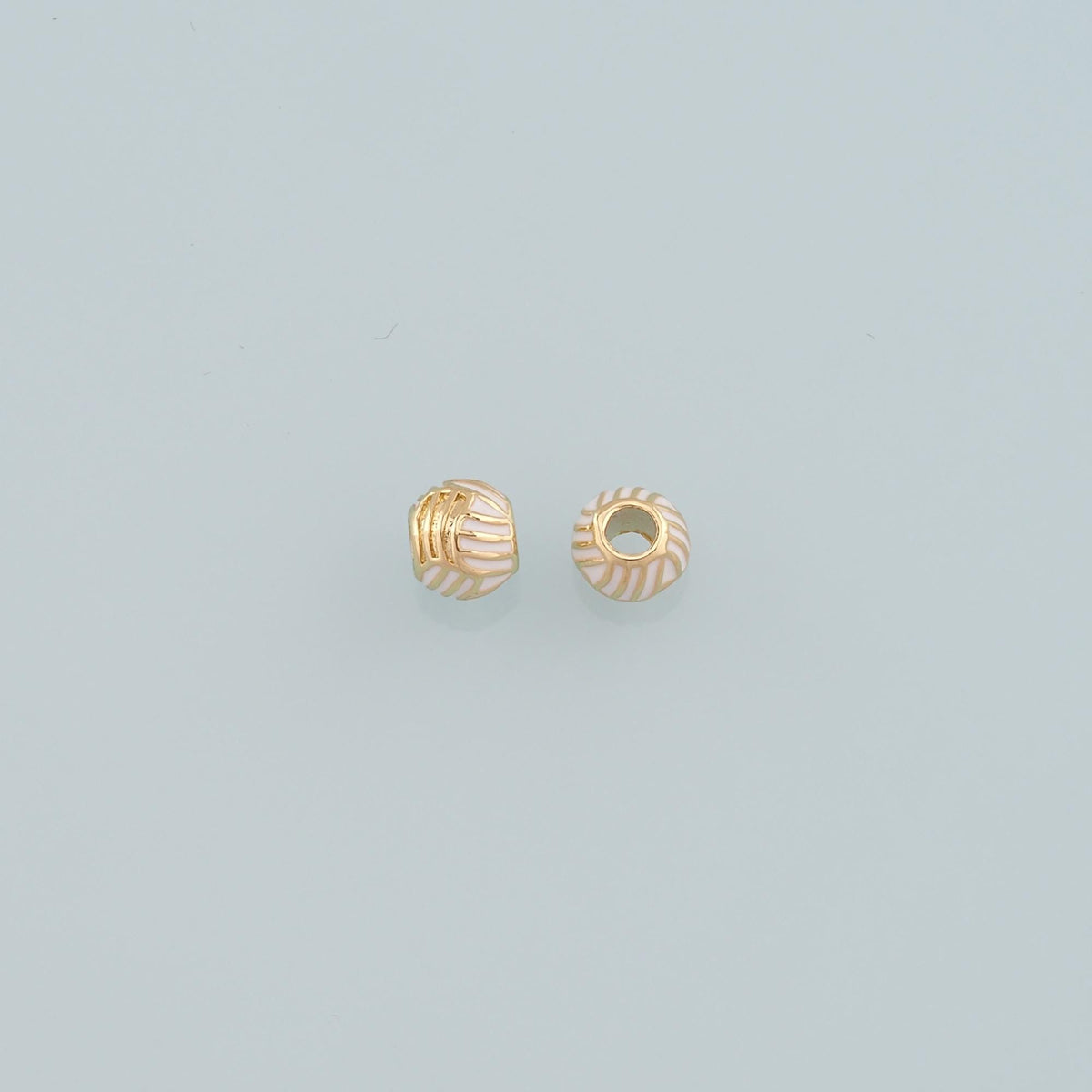 18K Gold Filled Volleyball Spacer Bead,Enamel Ball Charm Bracelet Necklace for DIY Jewelry Making Supply