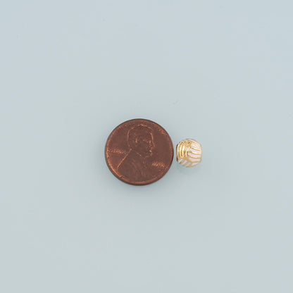 18K Gold Filled Volleyball Spacer Bead,Enamel Ball Charm Bracelet Necklace for DIY Jewelry Making Supply