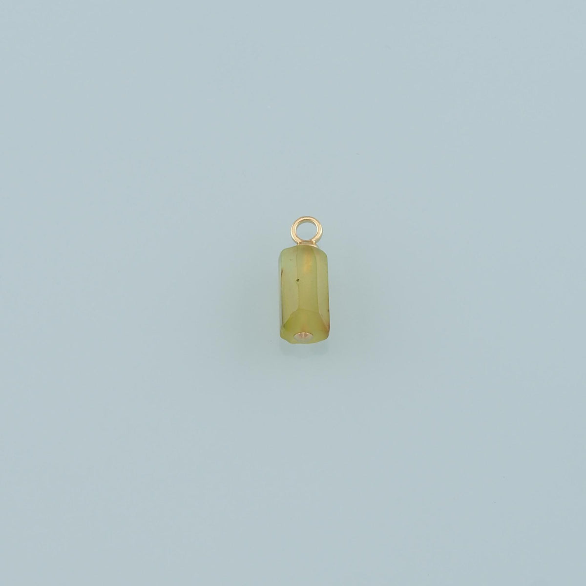 18K Gold Filled Cylinder Pendant,Natural Stone Charm Bracelet Necklace for DIY Jewelry Making Supply