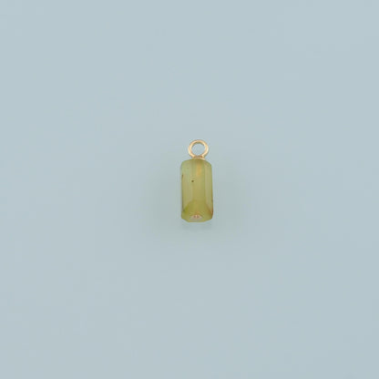 18K Gold Filled Cylinder Pendant,Natural Stone Charm Bracelet Necklace for DIY Jewelry Making Supply